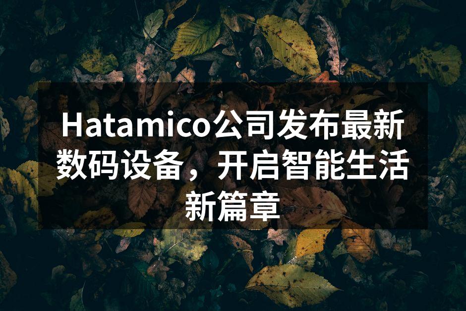 Hatamico最新数码设备展示